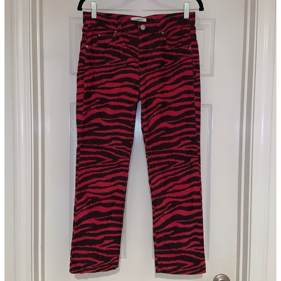 Isabel Marant Étoile Apolo tiger-print corduroy kick-flare pants –– NWT - Picture 7 of 17
